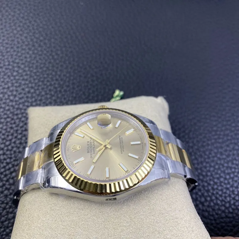 Rolex watch gold Datejust41MM gold plate new six-digit small crown watch movement picture