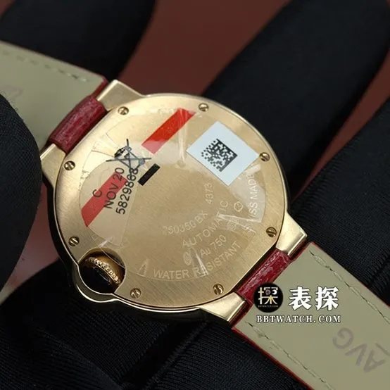 K3 blue balloon Cartier1:1replica watch silver dial ring diamond leather strap model WJBB0034 overall live photos
