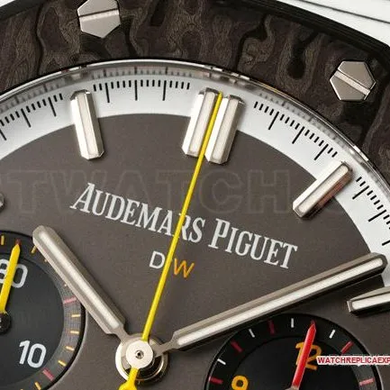 collectible watch Diw factory Royal OakAudemars Piguet brown dial chronograph mechanical caseback live photo
