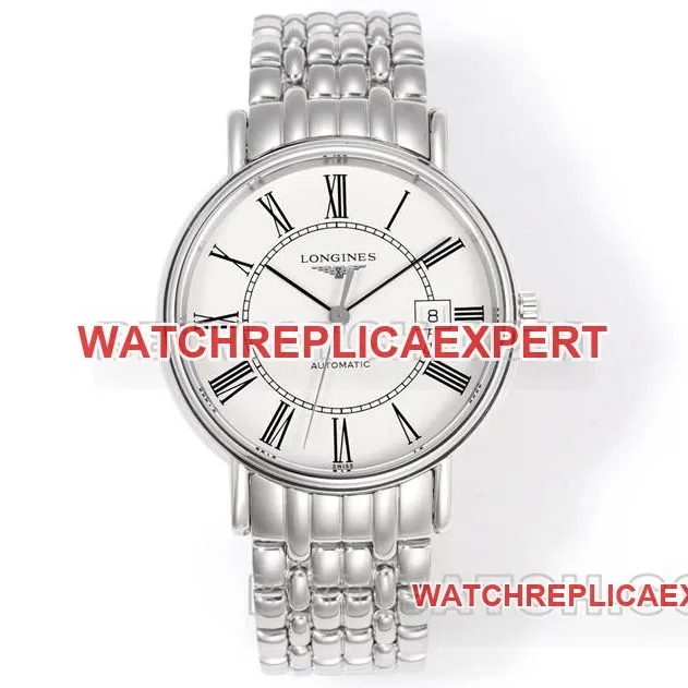 Longines collectible watch XC factory elegant 40mm white dialL888 mechanical movementsteel bracelet model front live photo