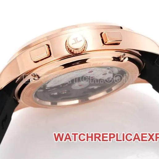 collectible watch Beichen Jaeger-LeCoultrerose goldblack dial mechanical black rubber caseback live photo