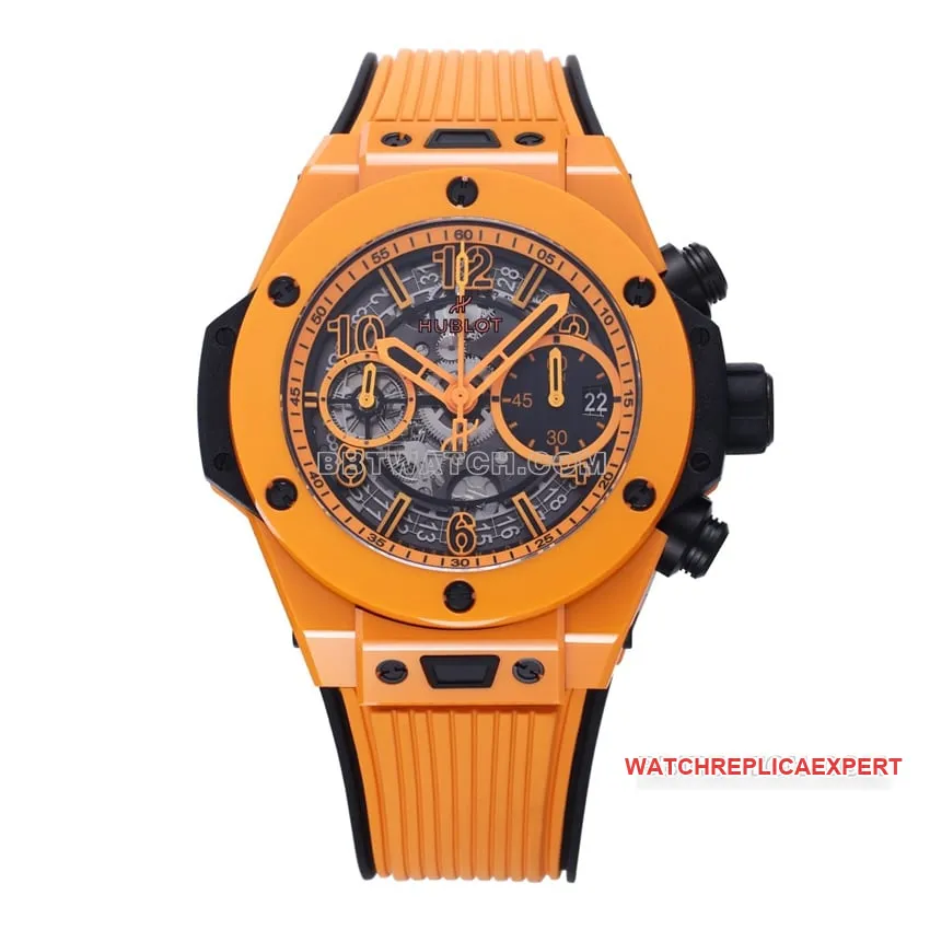 BBF factory Hublotsuper hollow plate orange rubber model 441.CU.5910.RXbraceletlive photos