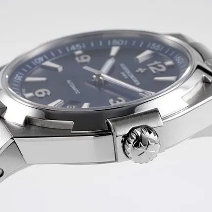 8F factory top-tier watch Vacheron Constantinautomatic movement Across the World series men's blue dialsteel bracelet watch clasp picture