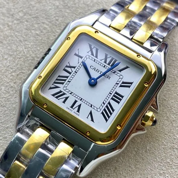 Cartiertop-tier watch cheetah series ladies quartz gold steel bracelet watch clasp picture