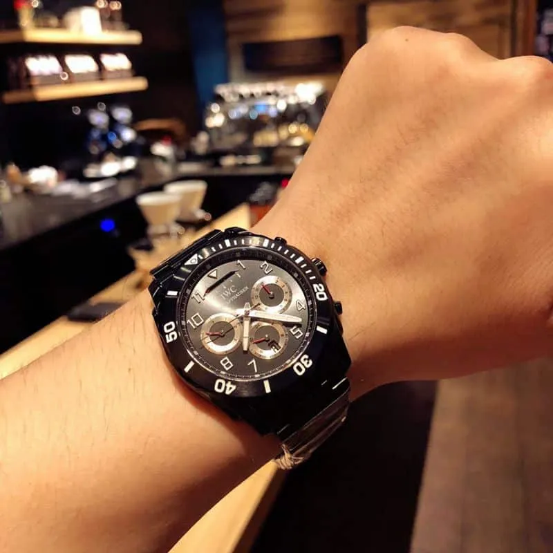 IWC watch IWC kinetic energy reserve display sun, moon and stars Air Force One special forces watch clasp picture