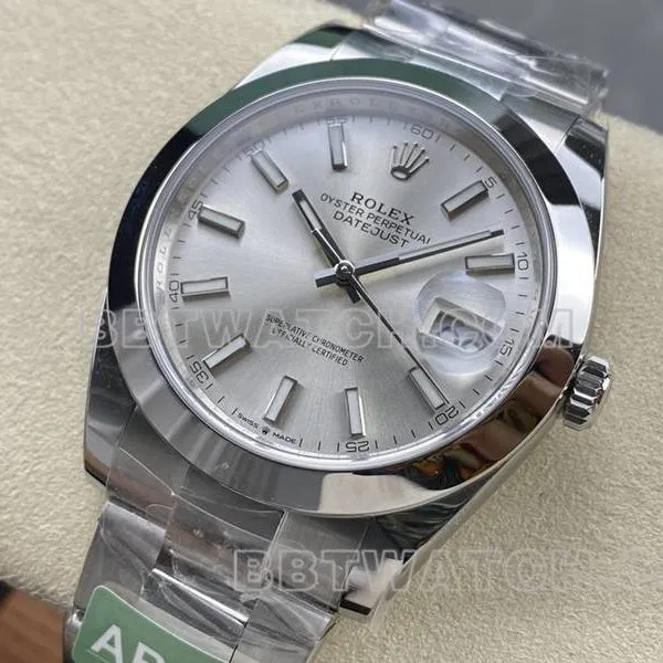 Rolex1:1replica watch ARF Factory log 41mm aperture silver dial3235 steel bracelet model braceletlive photos