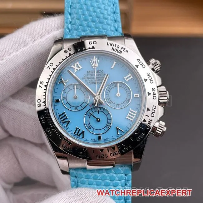 Watch PPM Factory DaytonaRolex Blue Fritillaria 4130 Mechanical Clasplive Photos