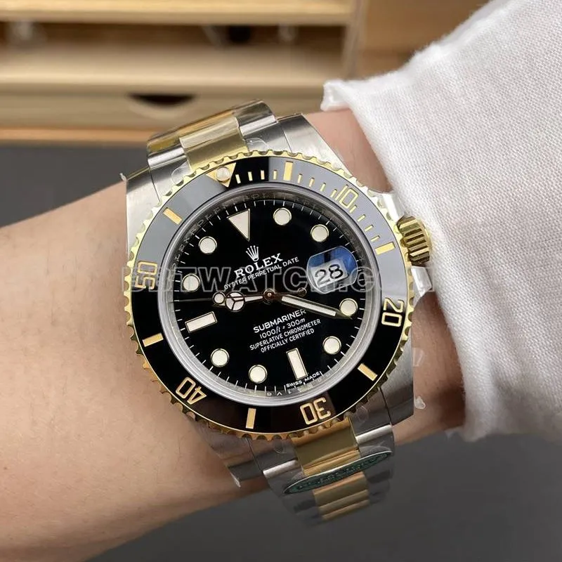 Rolex collectible watch RC factory Submariner40mm gold black Submariner3135movementclasplive photos