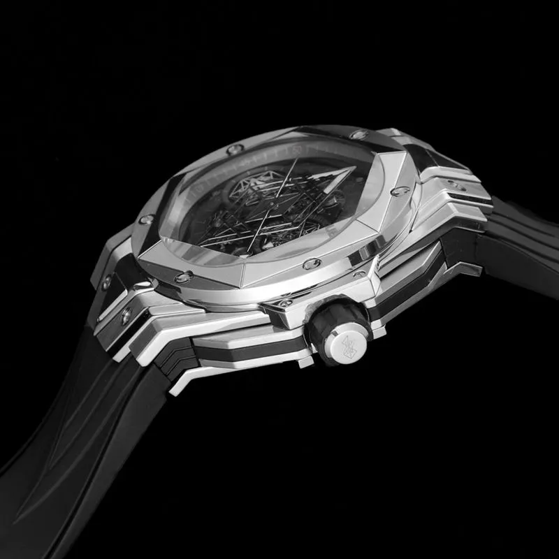 HublotHublotsuper watch new BigBangSangBleuII tattoo men's mechanical watch movement picture
