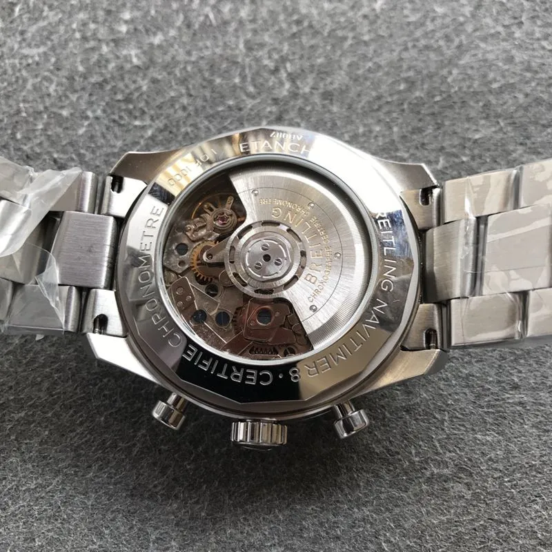 Breitlingtop-tiersuper watch pilot 8 series men's steel bracelet gray plate watch clasp picture