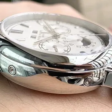 Patek Philippetop-tier watch complex function chronograph series men's white dial fully automatic movementleather strapmovement picture
