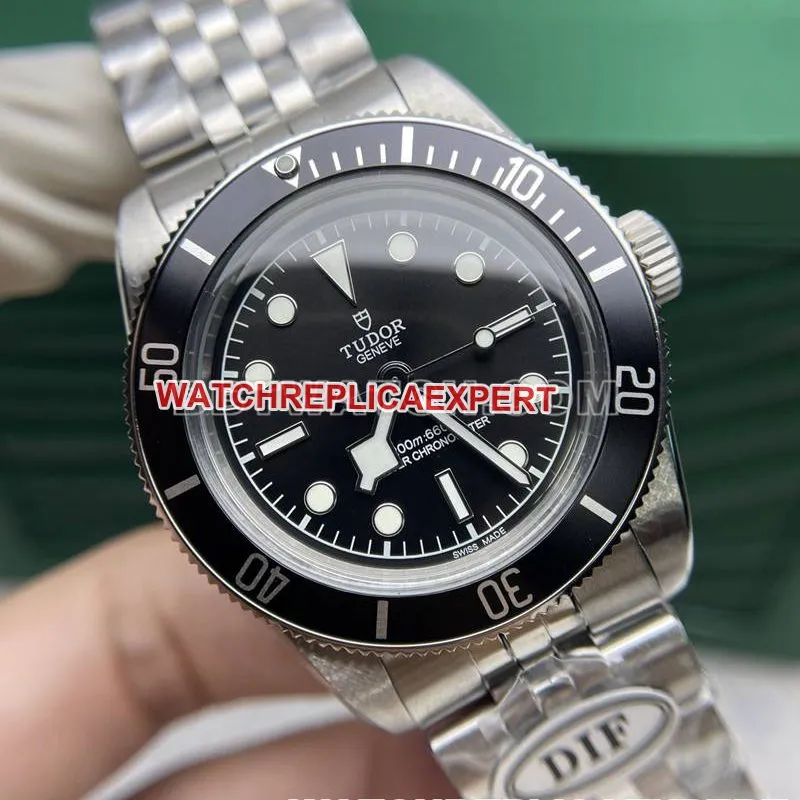 Tudor collectible watch DIF factory Biwan 41mm black dial mechanical steel bracelet front live photo