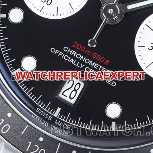 ZF factory Tudor Biwan top black plate chronograph steel belt model M79360 side real picture