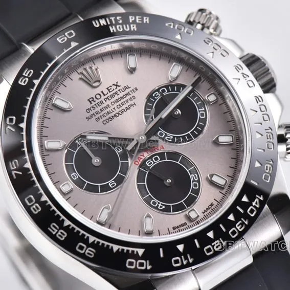 Factory C Rolex Daytona cement gray rubber model M116519ln-0027 front live photo