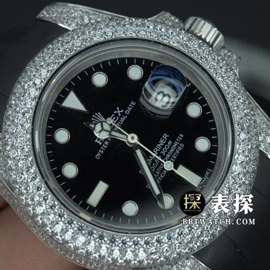 Rolex Submariner top-tier watch black dial Submariner rubber model pictures and prices front live photo