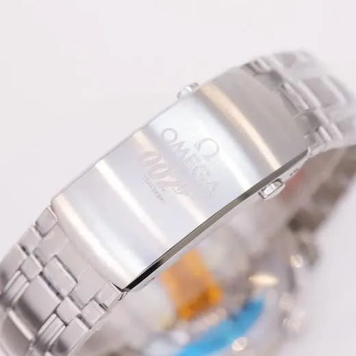 OR factory top-tier watch Omega men's black dialsteel bracelet42mmSeamaster 300m watch side view