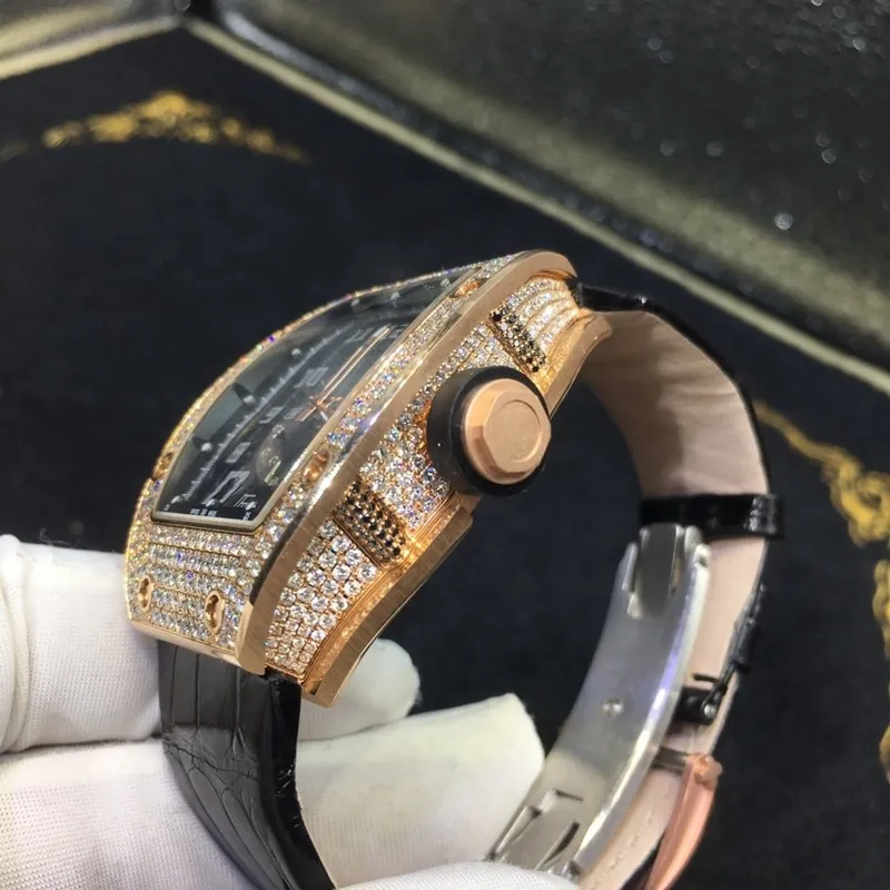 Richard MilleRM010 South African full diamond 18Krose gold side view