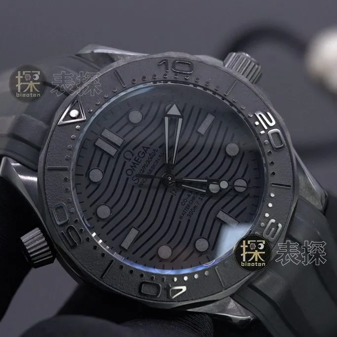 TVS FactorySeamasterOmega1:1replica watch lume gray plate rubber strap front view