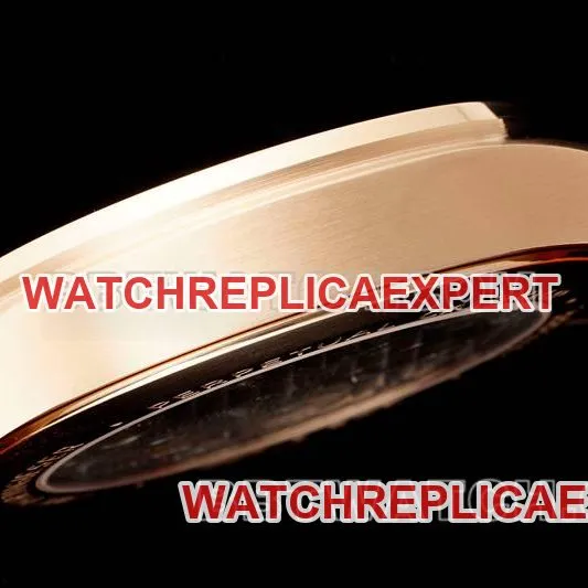 IWCtop-tier watch RMS factory pilot blue dialrose goldtourbillon mechanical leather strap model side live photo
