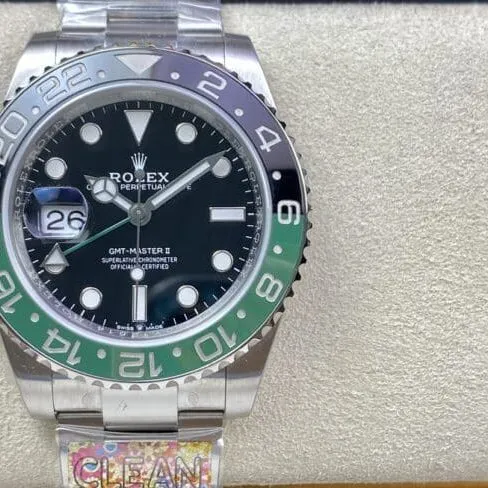 Factory C top-tier replicaRolexGMT-MasterGMT Sprite ring men's mechanical watch front view