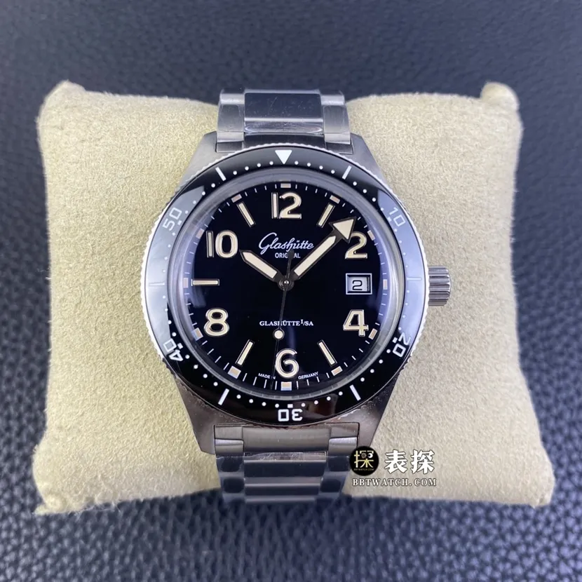 RXW factory Glashütte Original original development top-tier 1:1high-quality watch men's black dialsteel bracelet model pictures and prices braceletlive photos