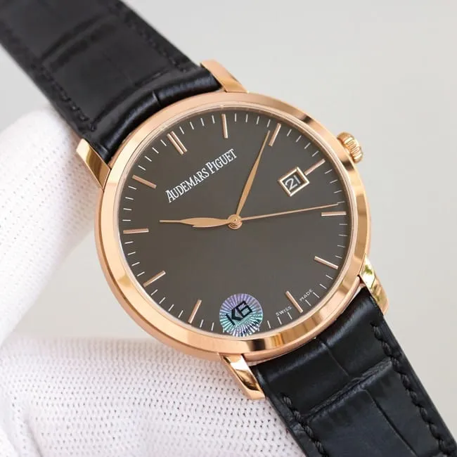 top-tier replicaAudemars PiguetJULES AUDEMARS series three-pin rose gold color steel case watch clasp picture