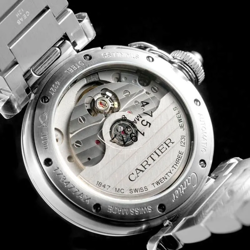 Cartiertop-tier watch Pasha series ladies fully automatic movement white watch movement picture