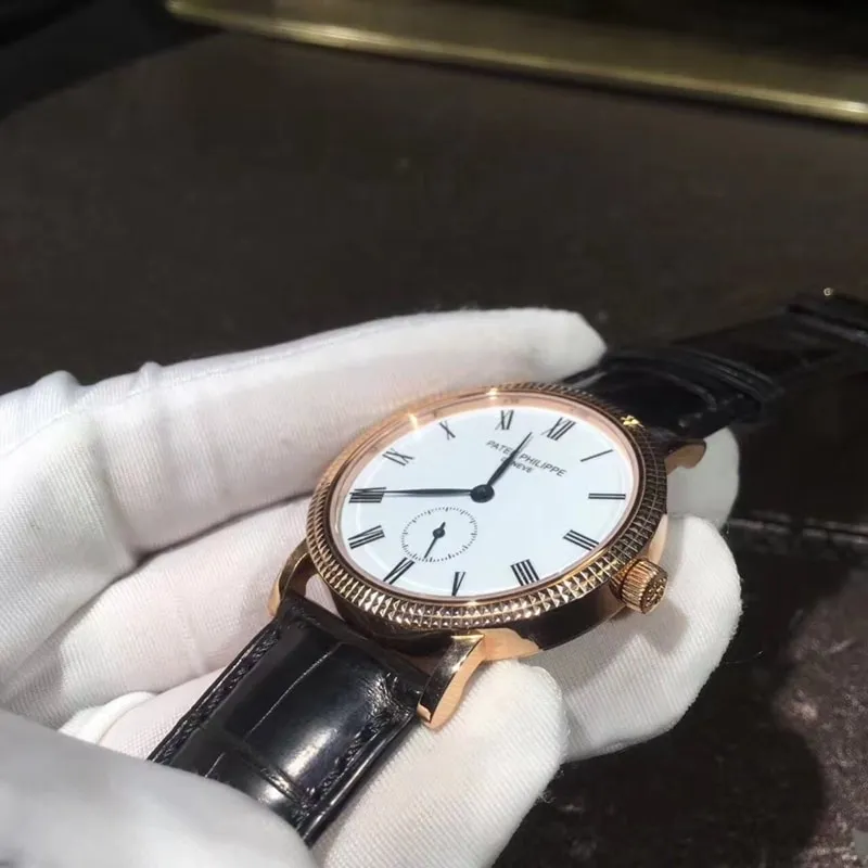 Patek Philippe classical watch series 18K solid gold 36mm Swiss manual mechanical movement front view