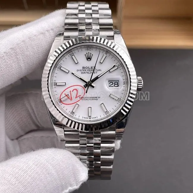 Watch VS Factory Log Rolexwhite dial3235 Mechanical 41mm Weight live photos