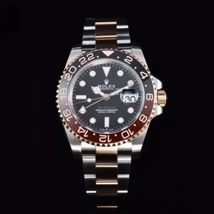 top-tier replicaVRolex indirect black dialGMT-MasterGMT full series watch front view
