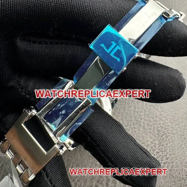 collectible watch Jaeger-LeCoultre9F factory master silver dial mechanical 1428421caseback live photo