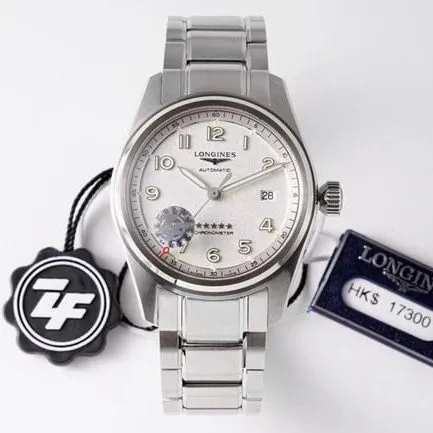 ZF Factorytop-tier watch Longines men's pioneer series dialsteel bracelet mechanical watch front view