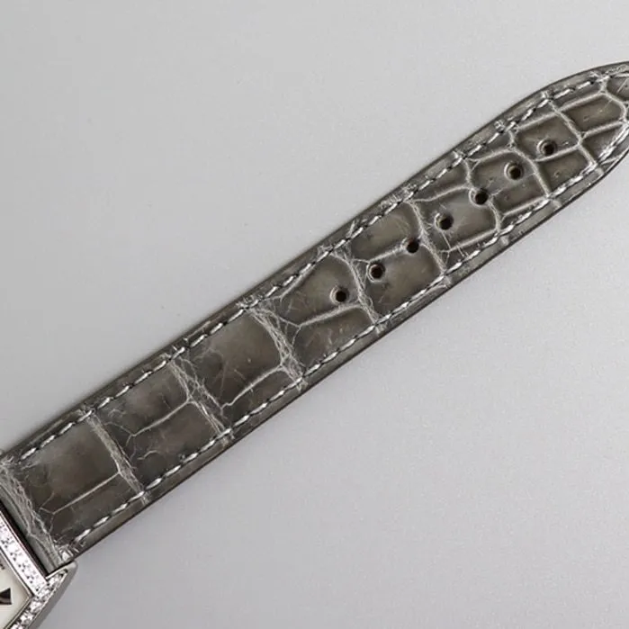 Top-tier watch Frank Muller women's white dial barrel type quartzleather strap watch back cover picture