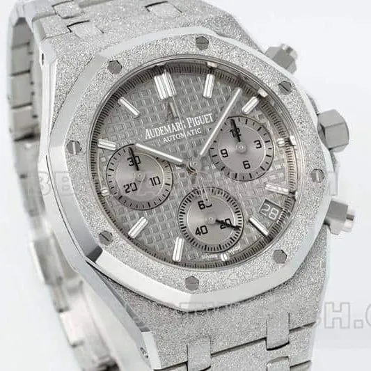 APS factory Audemars PiguetRoyal Oaktop-tier gray plate chronograph frost gold 26240side live photo
