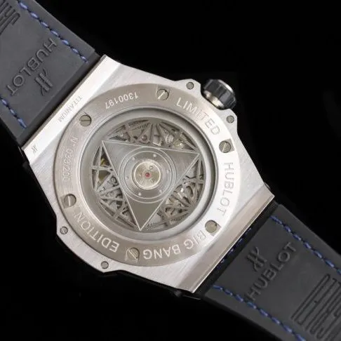 WWF factory top-tier watch Aerospace BigBang series K gold blue bottom circle diamond men's tattoo watch movement picture