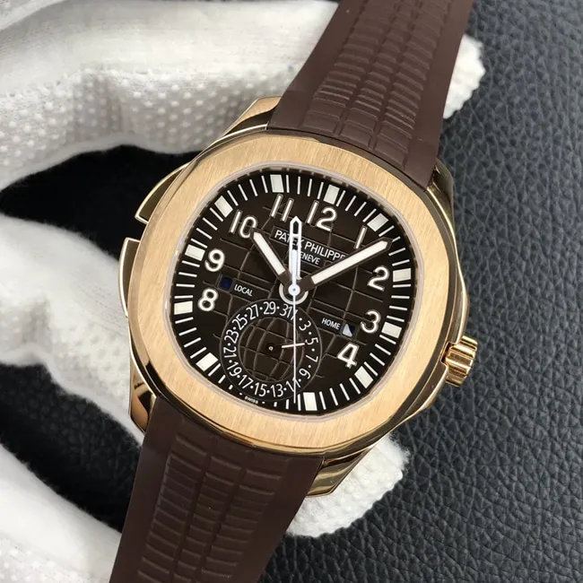 ZF Factorytop-tier watch Patek Philippe men's brown plate and brown belt Aquanaut series watch clasp picture