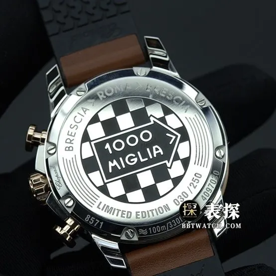 V7 factory Chopard1:1super watch men's dark gray panda plate rubber model pictures and prices clasplive photos