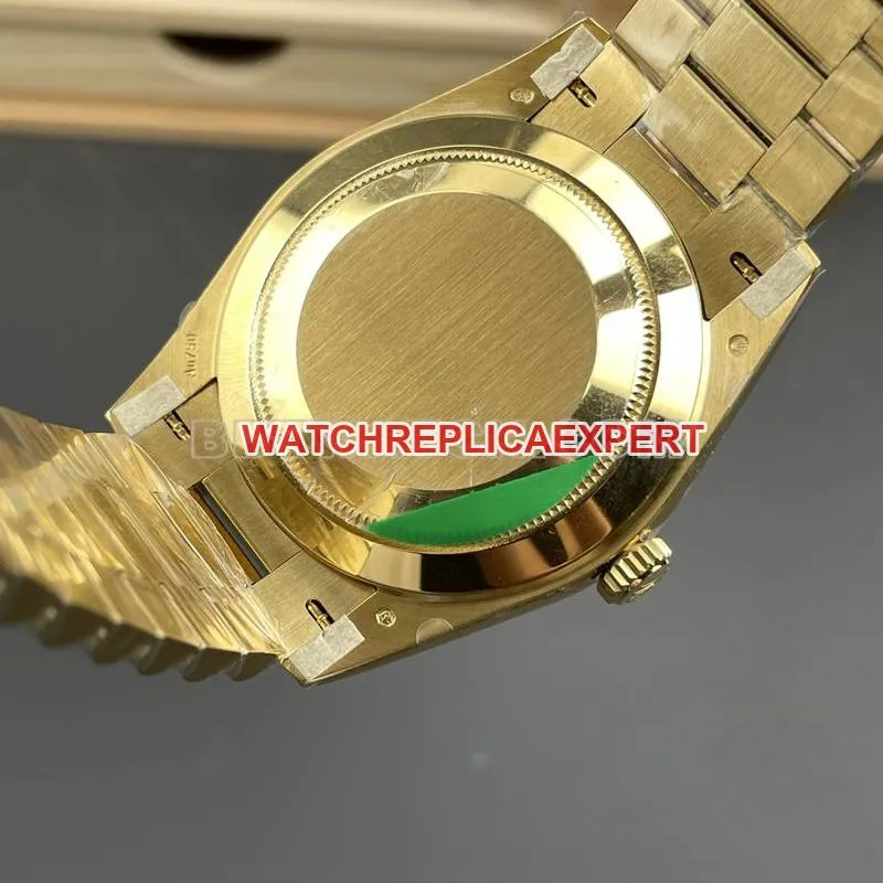 Rolex watch RC factory Day-Date40mm gold plate 3255yellow goldsteel bracelet model clasplive photos