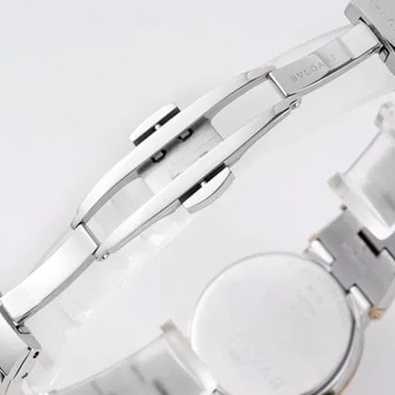 top-tier replicaBvlgari women's white dial18Krose gold with LVCEA series quartz watch side view