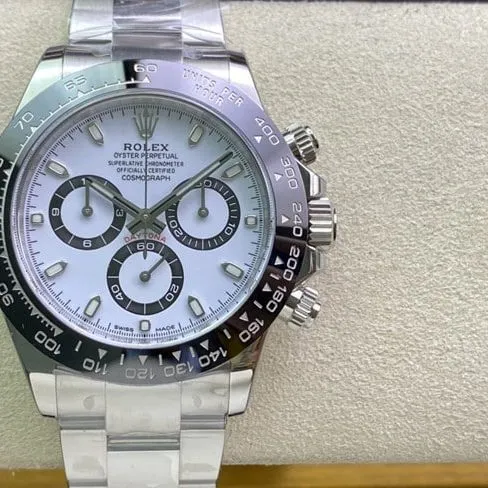 top-tierRolexDaytonaPanda Daytonastainless steelreplica watch front view