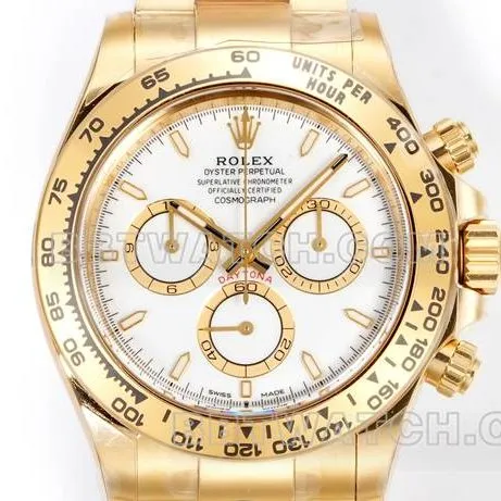 collectible watch RolexJF factory Daytonawhite dialyellow gold case 4131 mechanical steel braceletcaseback live photo