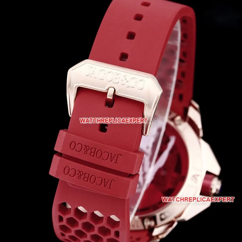 TW factory Czech Leopard top-tier 1:1high-quality replicaC Ronaldo CR7 co-branded customized diamond bezel red rubber style side live photo