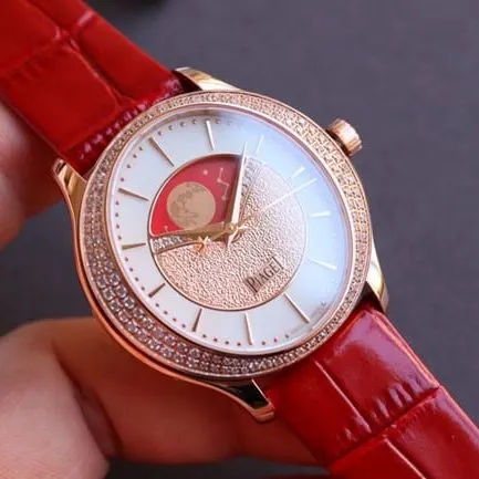 top-tier red complication women's watch Piaget Limelight Stella series front view