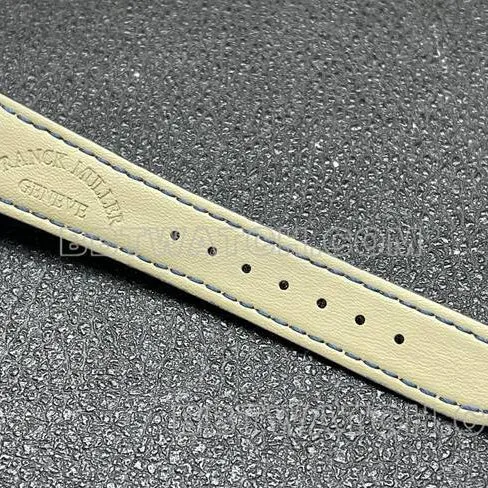 Frank Muller 1:1replica watch quartzABF factory diamond bezel blue leather braceletbraceletlive photos