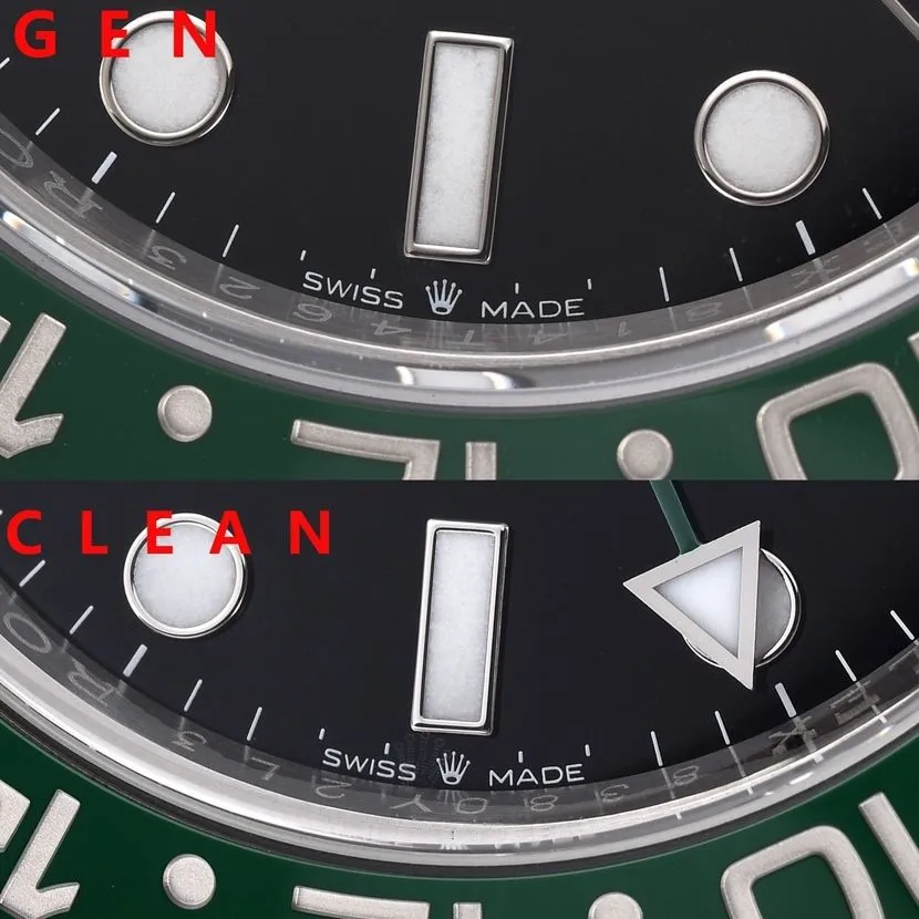 Rolex ceiling watch, GMT-Master type II watch, front comparison picture