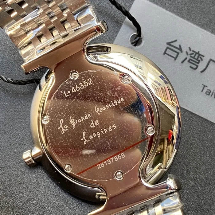 top-tier watch Longines couple watch white dialsteel bracelet Jialan series watch side view