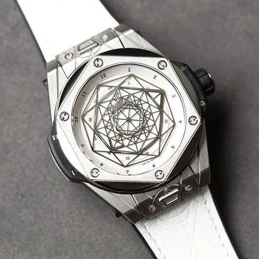 Hublot top watches BigBang series tattoo men's mechanical white disk watch buckle figure