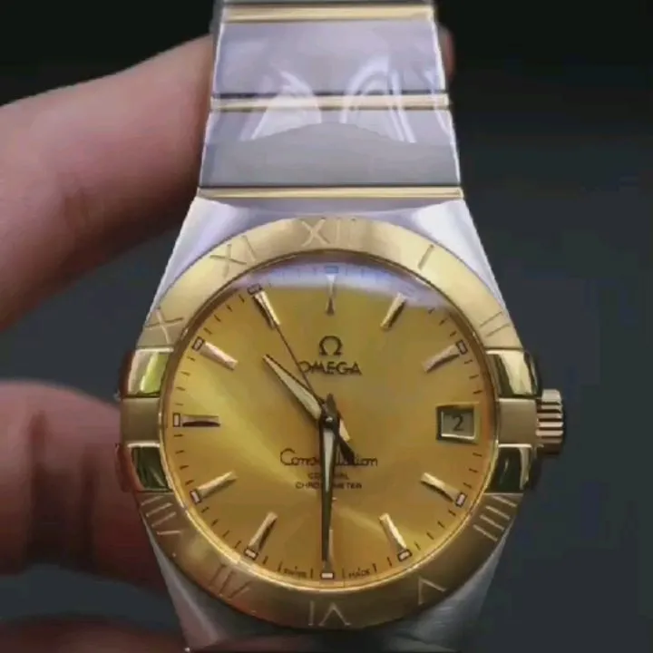 Omega Constellation Constellation Quartz 35mm 35mm Gold Men Quartz