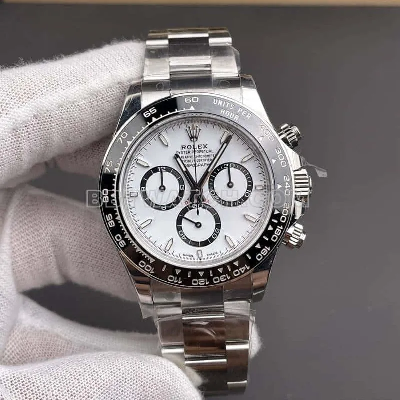 VSRolexDaytonatop-tier 1:1super clonewhite dial126500clasplive photos