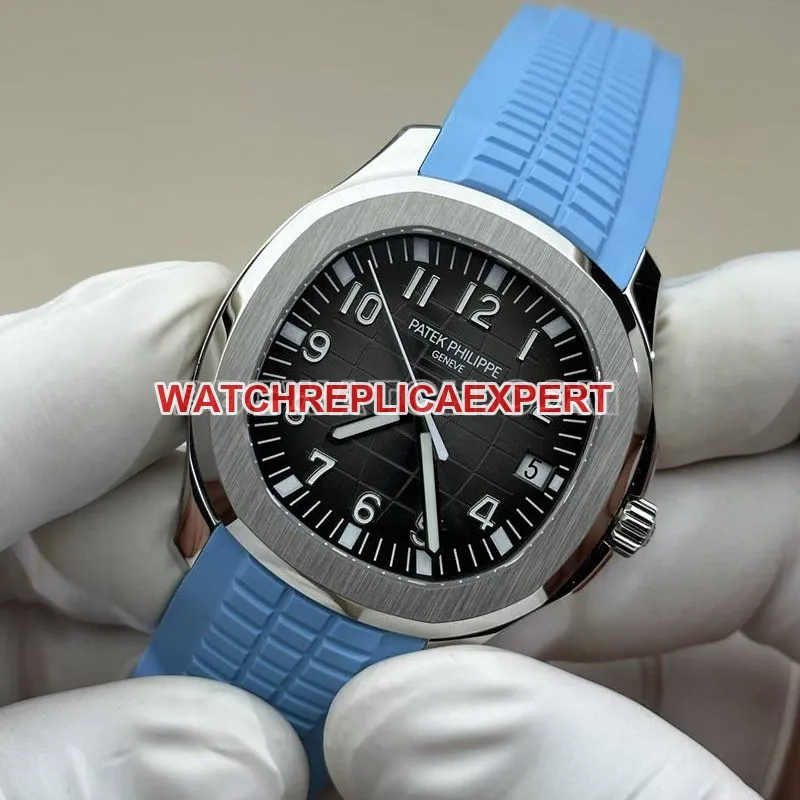 Patek Philippe watch BBF factory grenade black dial blue rubber model 5167Aside live photo